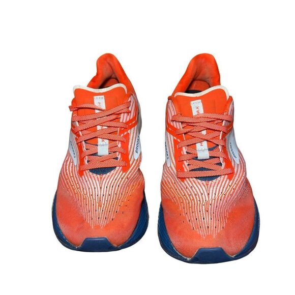 Brooks Hyperion Max Running Shoe in Vibrant Orange with Blue Sole size 9.5 main image 6